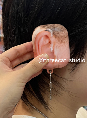 韩ins个性冷淡风艺术耳朵pro3进口4代菲林耳机壳适用于苹果1/2/3/4代airpods pro2保护套airpods 4代硬亮