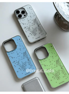 韩系ins复古星星独角兽欧尼博主同款手机壳适用于iphone17promax/16pro苹果15/14/13/12银边11保护套Xsmax