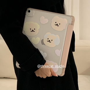 10保护套 4平板10代ipad保护壳pro2025防摔透明笔槽11寸苹果ipad7 韩ins可爱戴耳机小熊爱心11代air7