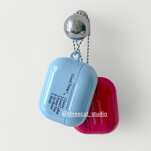 4代airpods 韩国ins小众good pro2保护套airpods4代硬亮面 thing英文4代菲林pro3耳机壳适用于苹果1