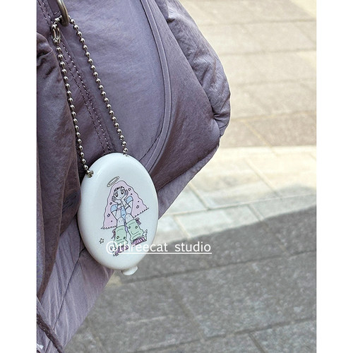 Y2K学院天使少女硅胶零钱包