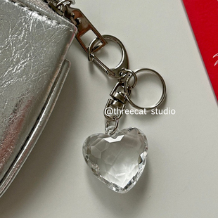 韩系ins小众设计甜美少女爱心包包挂件钥匙扣挂饰新款仙女时髦