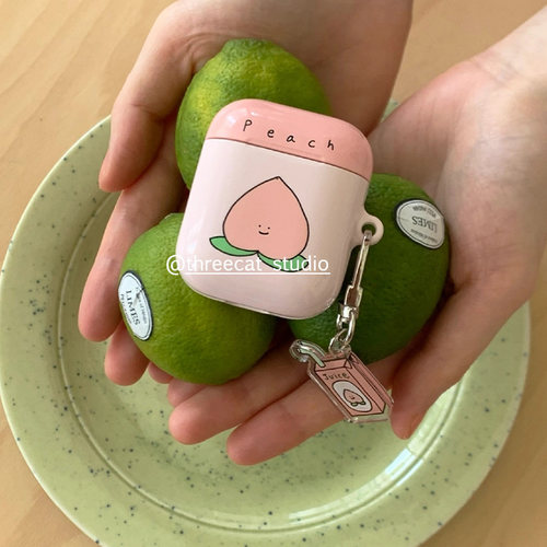 可爱粉色桃子4代耳机套