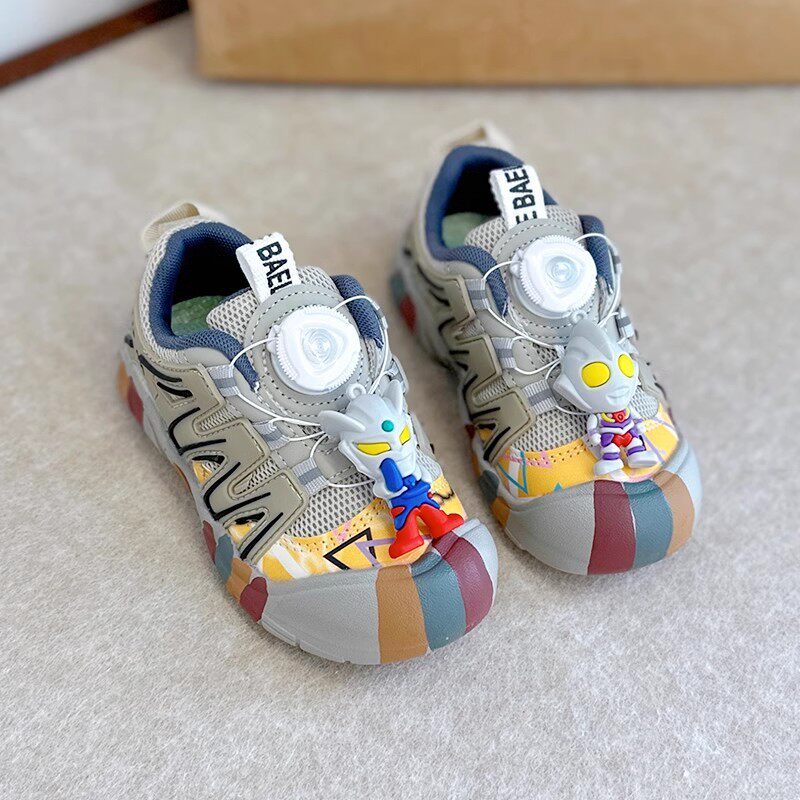 netx Road男童鞋子奥特曼春夏季新款儿童鞋旋转扣男宝宝运动凉鞋