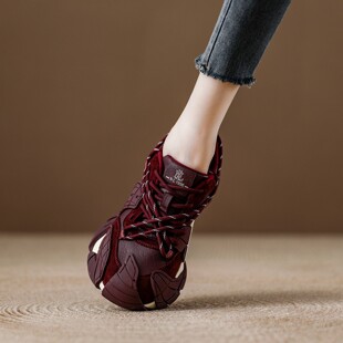 西班牙小众品牌ONGYSL欧洲站厚底增高老爹鞋女秋季新款女鞋轻便