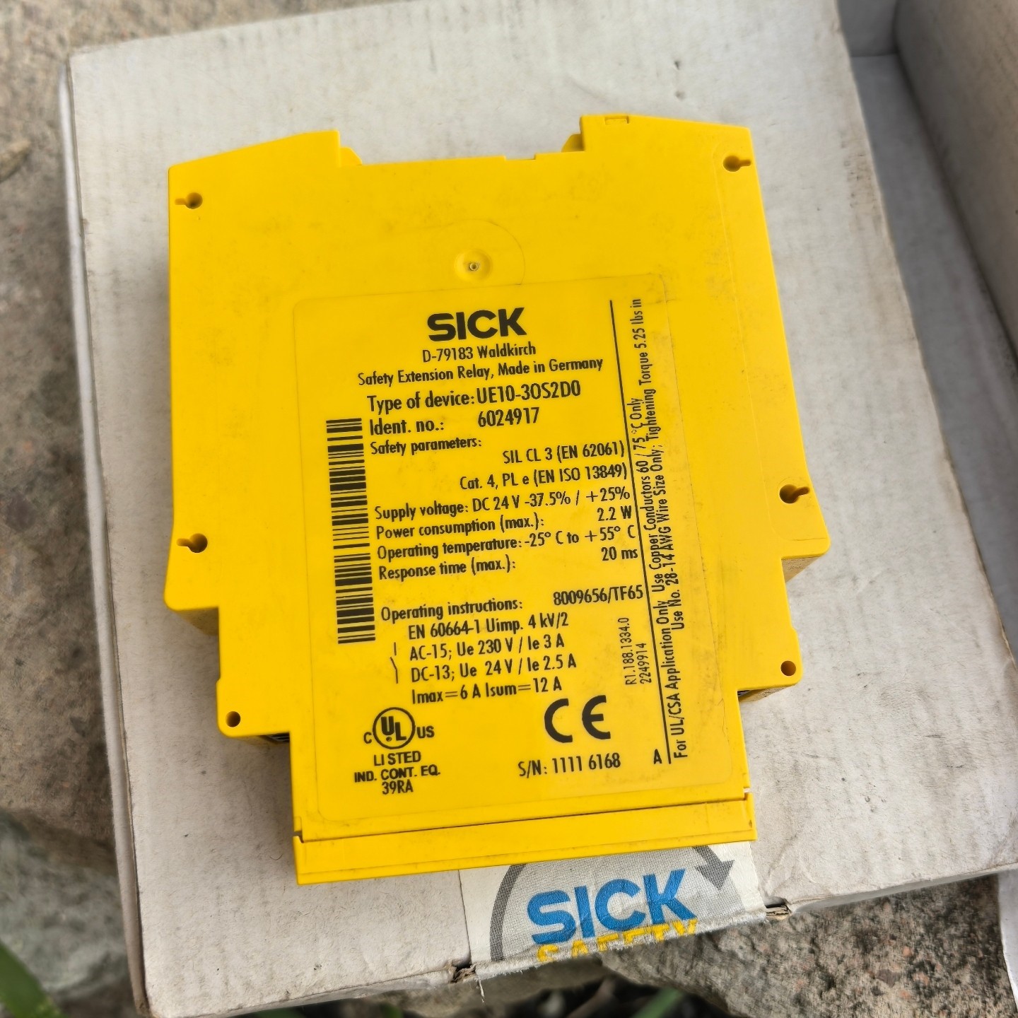 SICK西克安全继电器UE10-30S2DO型号602491