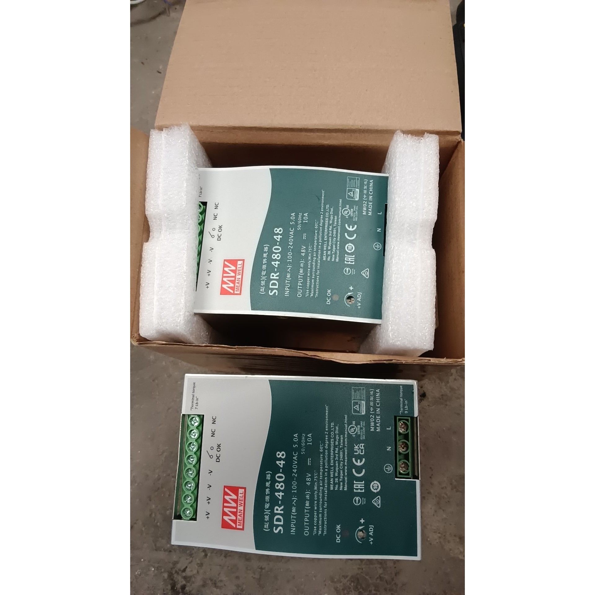 MW/明纬电源SDR-480-48  共2台,全新原装正品,