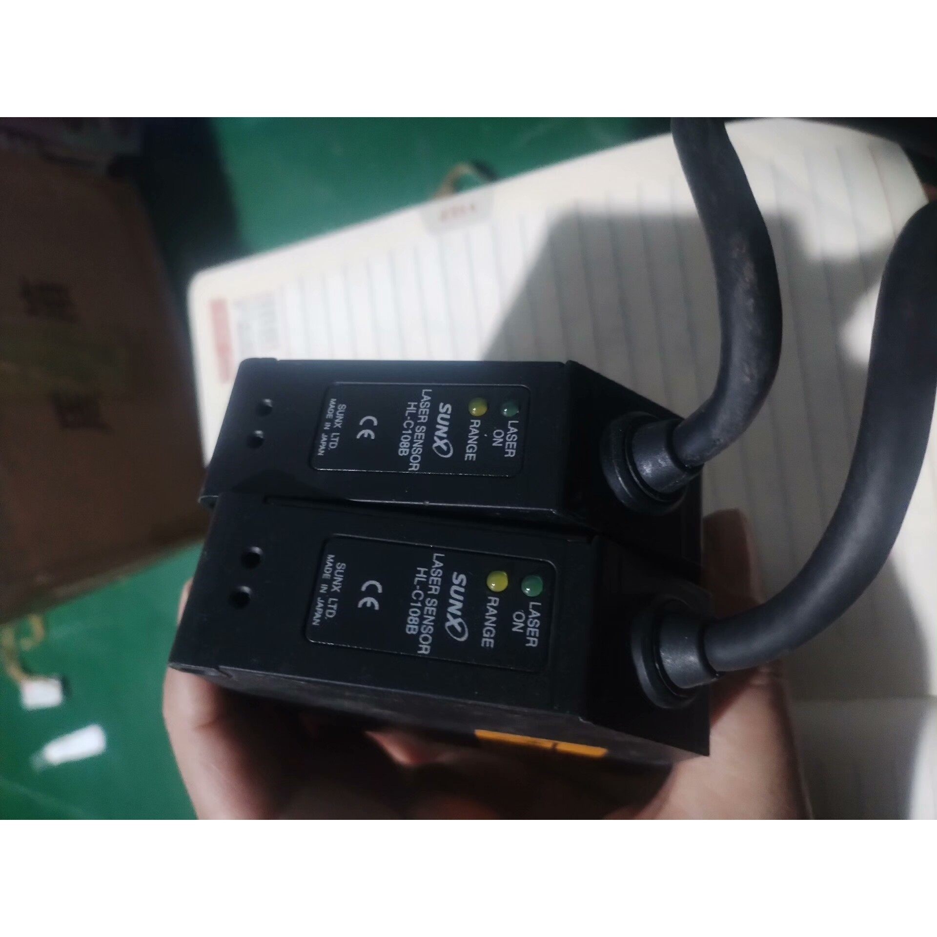 原装拆机9成新以上的SUNX神视HL-C108B激光检测头,