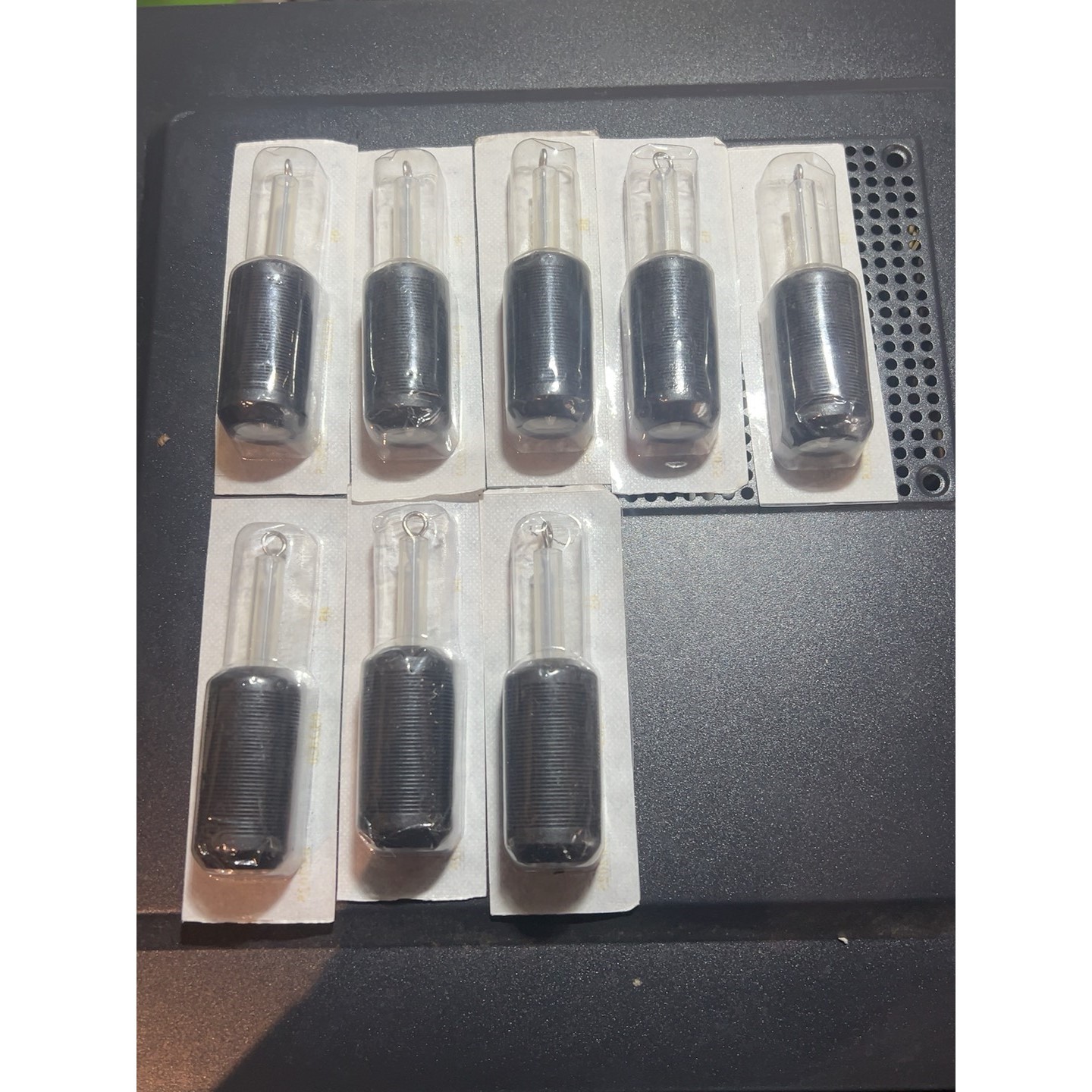 25mm黑色硅胶纹身手柄(含针杆)一次性带针一体手柄独立