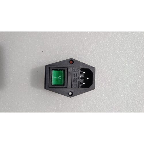 AC-01A公头品字电源插座,带开关三孔插头,绿色灯指示.适
