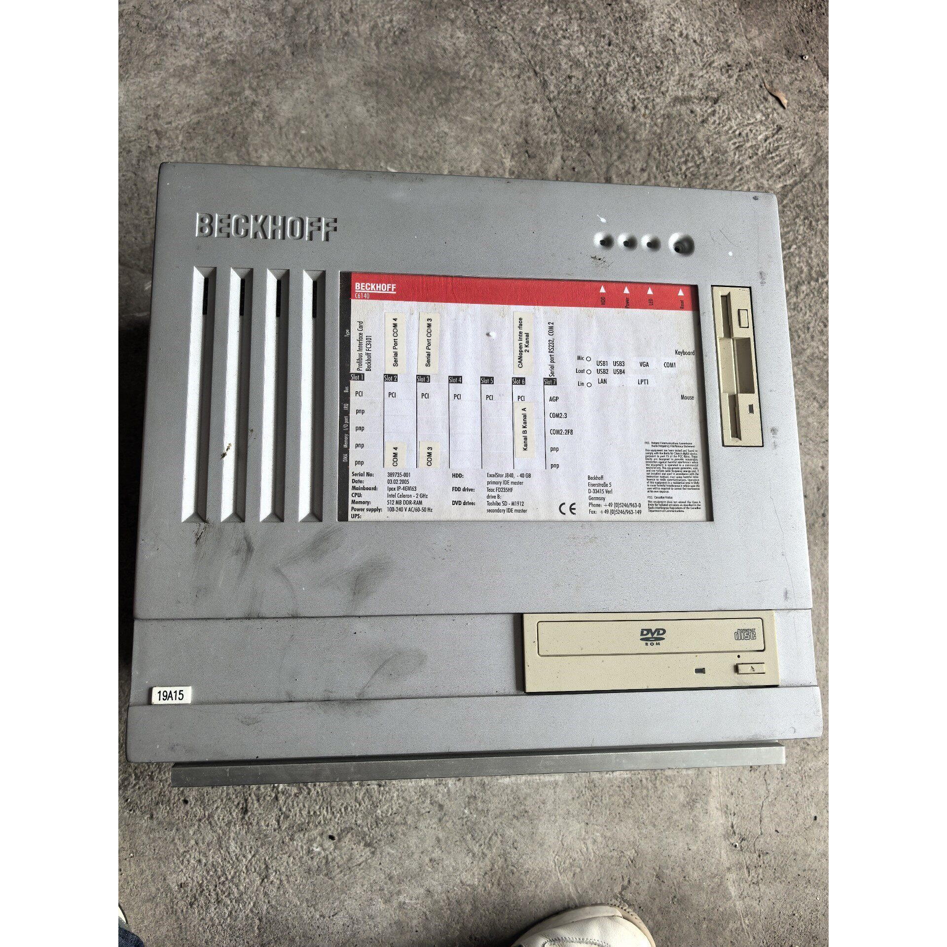 BECKHOFF倍福工控主机 C6140   BECKHOF