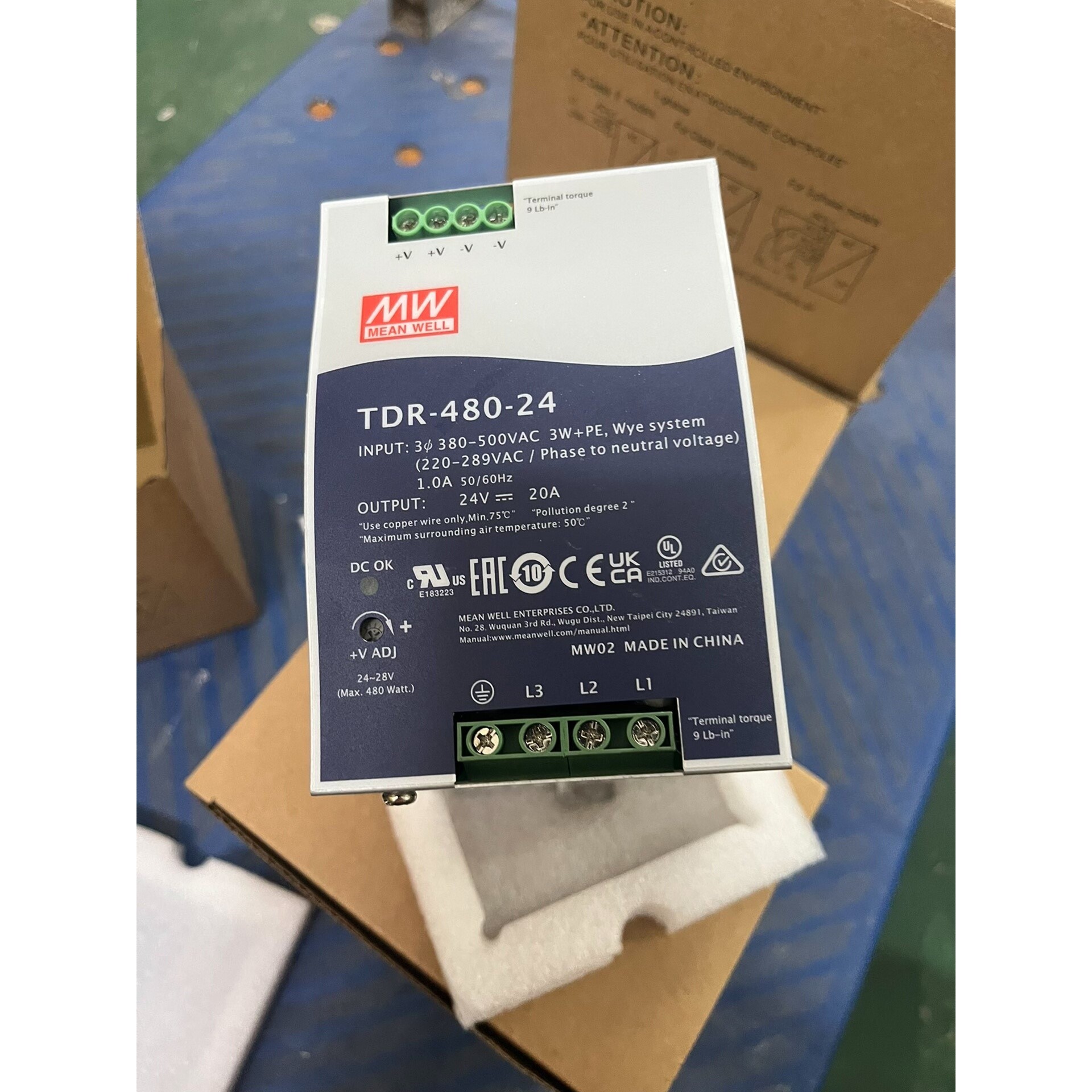 TDR-480-24台湾明纬电源24V20A 全新15台好货