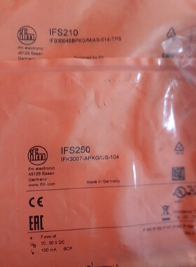 易福门ifs210   ifs250接近开关