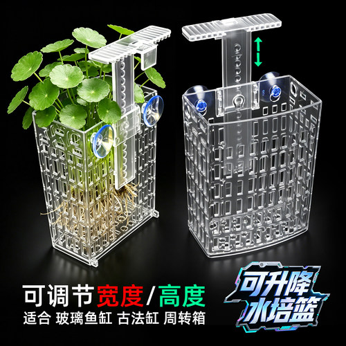 鱼缸水培水草定植篮可升降