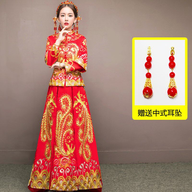 大码胖mm女新娘秀禾服结婚敬酒中式婚纱礼服胖人龙凤褂秋装短长袖在类目 女装/女士精品, 婚纱/旗袍/礼服, 旗袍中 - 来自Buy2taobao.com提供专业的淘宝代购服务