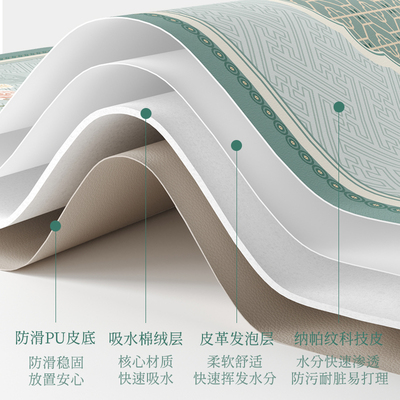 冉忆新中式新中式禅意吸水茶席防水防烫茶桌布垫隔热茶盘垫海松