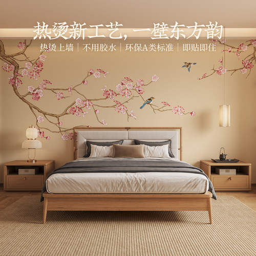 冉忆梅花定制壁画客厅背景墙