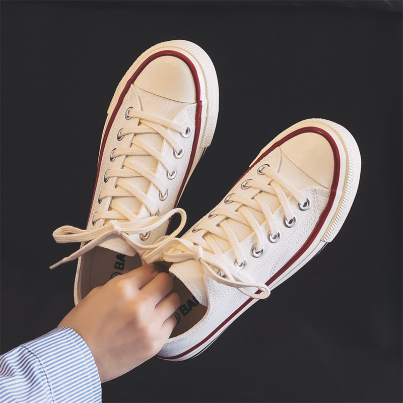 回力帆布鞋女鞋学生爆款百搭ulzzang春季2025年新款ins潮休闲小白