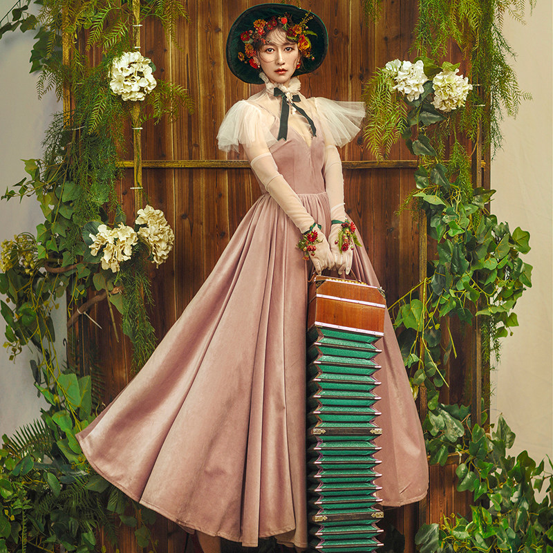 2019新款影楼主题服装法式复古中长裙情侣写真婚纱拍照摄影礼服|ruв категории Женская одежда, Cвадебные платья, свадебное платье - от Buy2taobao.com для оказания профессиональной услуги покупки агента Taobao