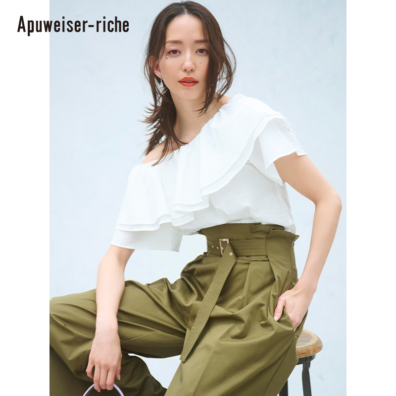 Apuweiser-riche荷叶边上衣