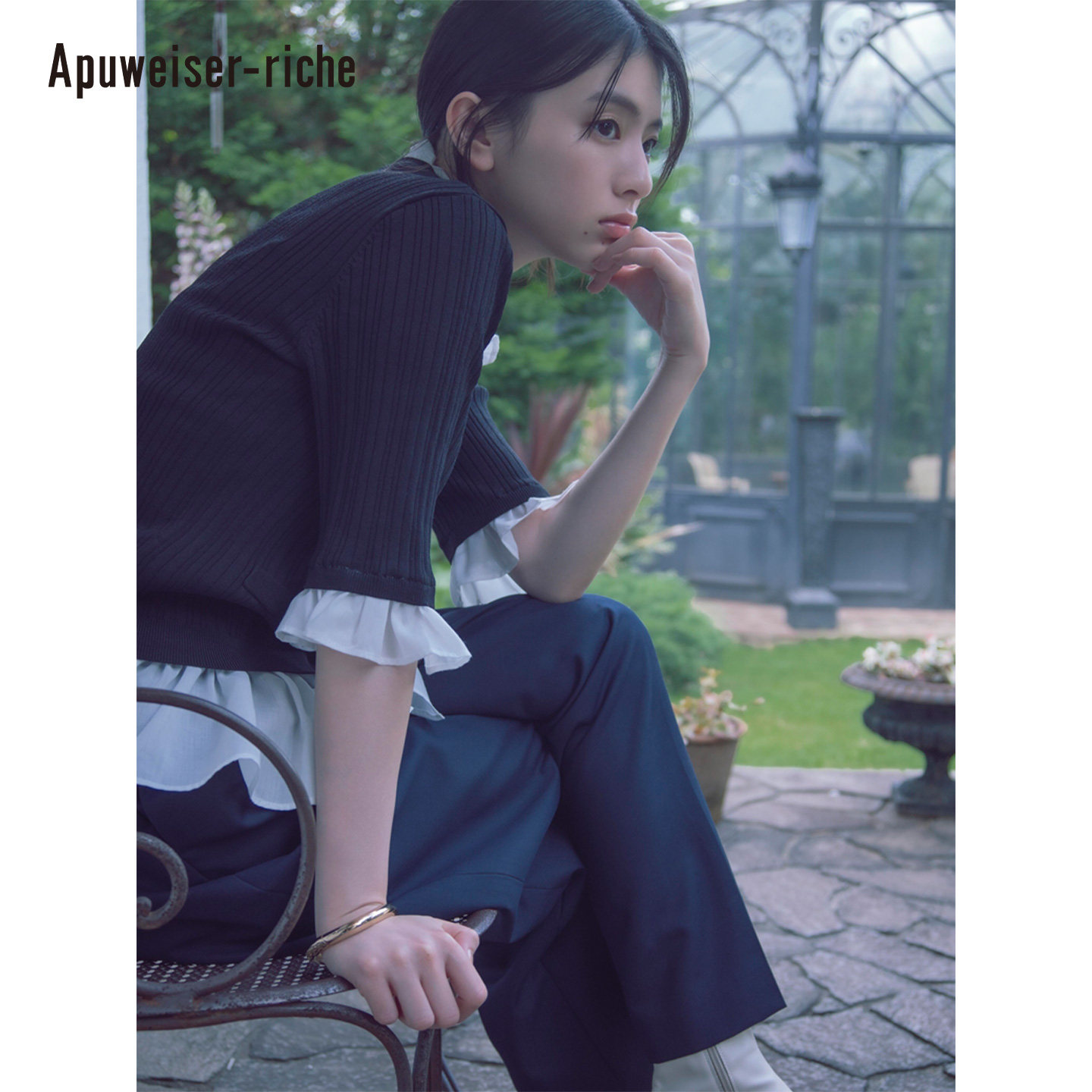 Apuweiser-riche2025秋冬新品 叠穿风针织上衣25358000,女装/女士精品,毛针织衫,淘宝优惠券,粉丝福利购,淘宝优惠卷