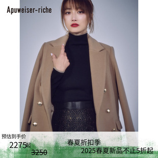 riche秋冬新品 Apuweiser 含羊毛双排扣翻领大衣23423060