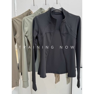 MDCW米兰风跑步健身服外套女秋2025年新款紧身立领瑜伽服夹克上衣