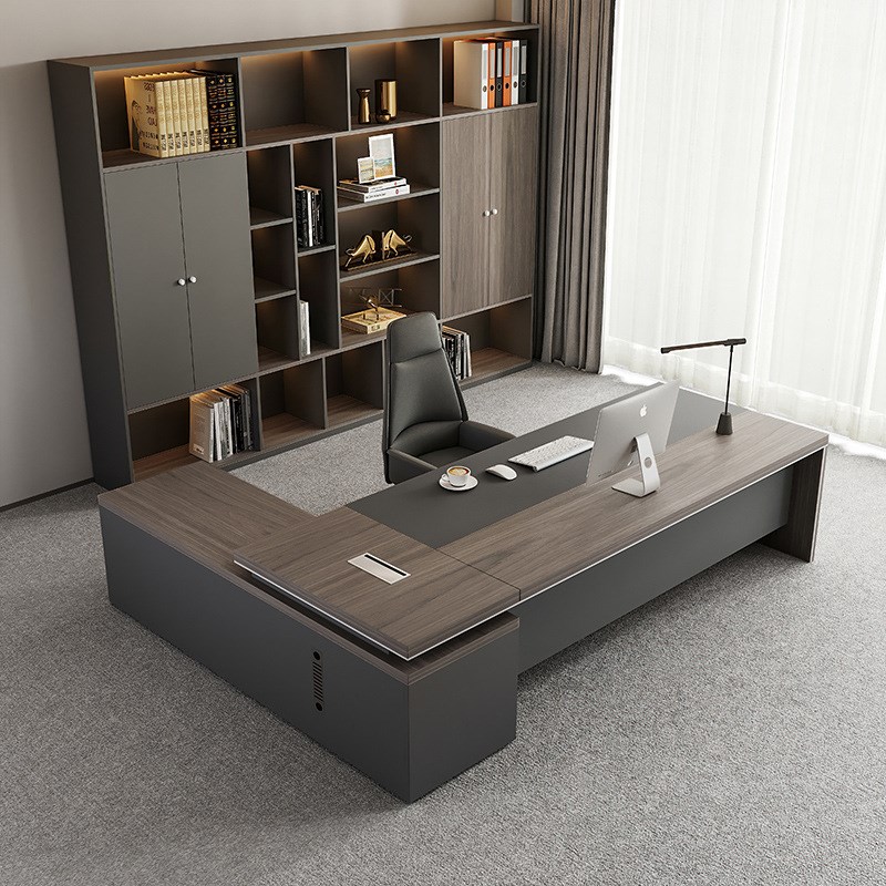 老板办公桌简约现代大班台总裁总经理办公桌椅办公室轻奢老板桌