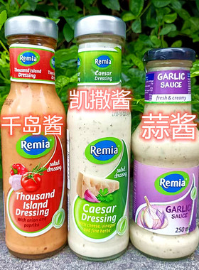 千岛酱蔬菜水果凯撒沙拉蒜泥酱Remia Thousand Dressing香港代购