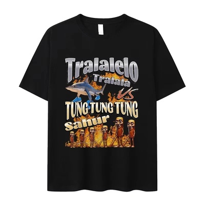 意大利Brainrot Funny Tralalero Tralal男女时尚高品质棉质T恤