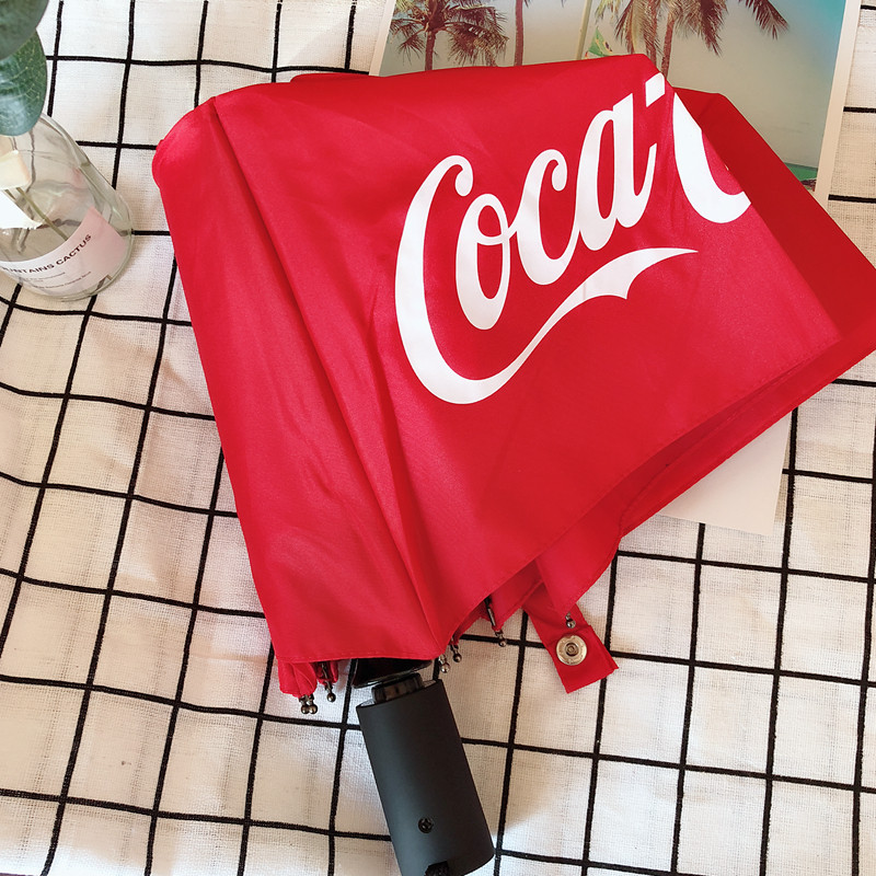 可口可乐全自动伸缩收放伞高档商务雨伞 一键收放 周边纪念礼品