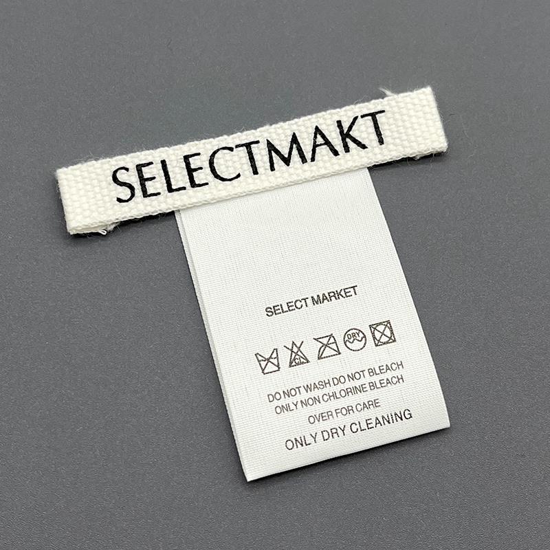 韩国领标洗水标现货棉带印唛服装商标衣服布标签印唛主唛侧标定制
