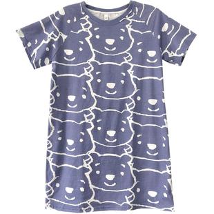 女士纯棉睡裙短袖可爱全棉睡衣甜美家居服夏季套头宽松睡衣针织棉