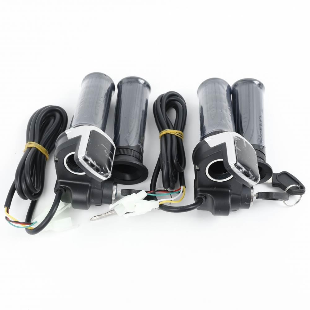 电动车滑板车折叠车液晶仪表显示器36V48V带锁转把LED数字显示