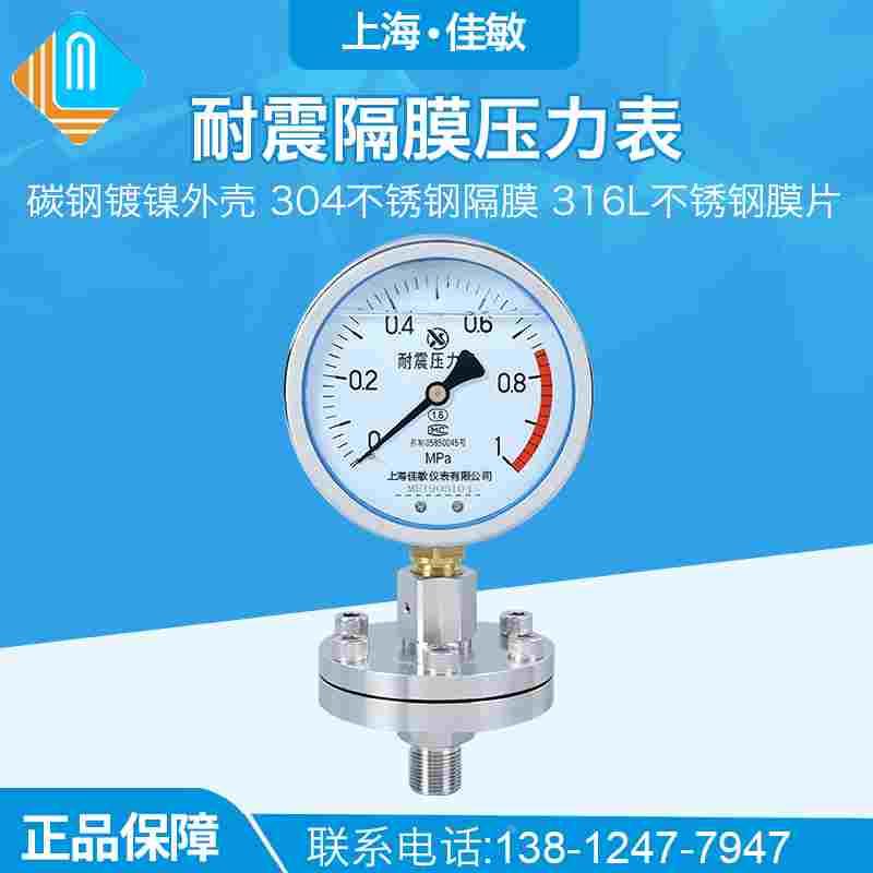 NTP-100ML 耐震隔膜压力表 抗震型隔膜压力表 螺纹式隔膜压力表