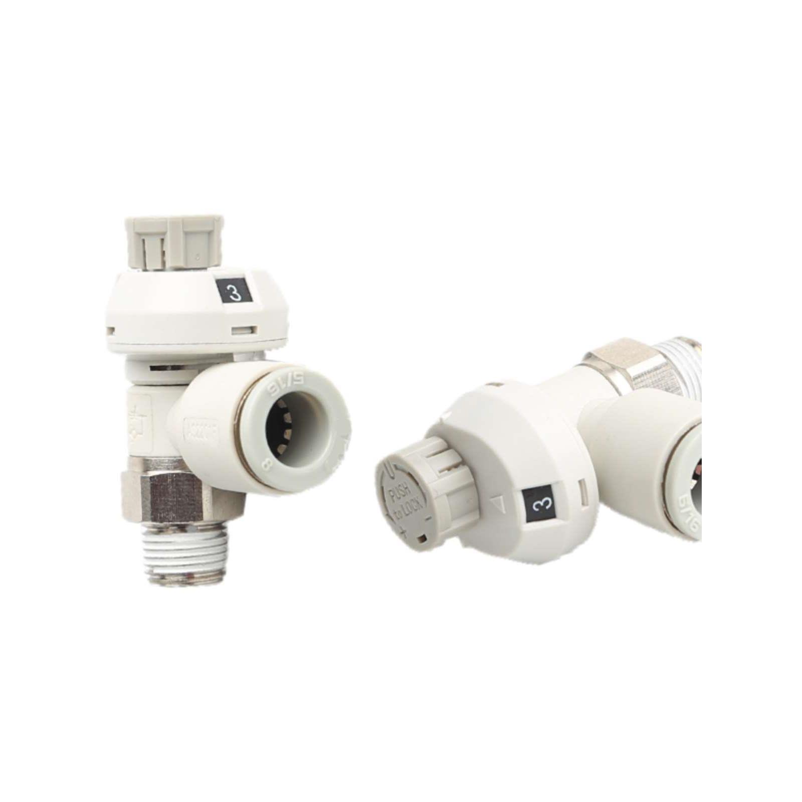 SMC型气动调速节流阀AS1201FS-M5-04A 06 2201FS带刻度气管接头10