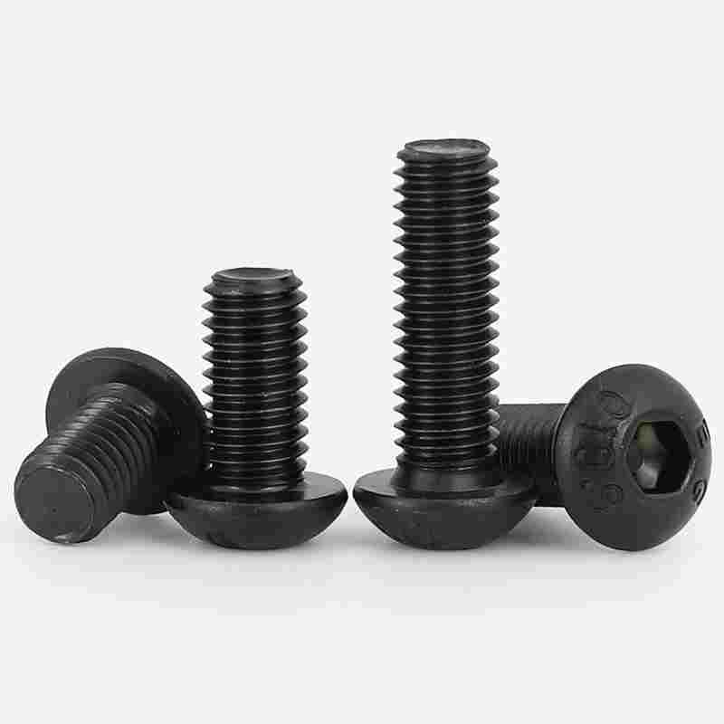 10.9级高强度盘头内六角螺丝圆头螺栓半圆杯螺丝钉M2M3M4M5M10M12