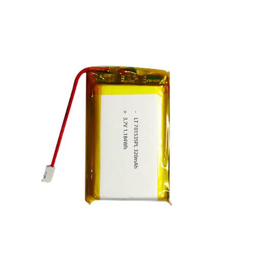 701535聚合物锂电池320mAh3.7V智能音响眼部按摩器筋膜枪充电电芯