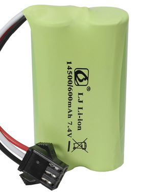 7.4v 600mAh 14500 SM3P电池3针 胜雄威腾981A遥控特技车 软弹