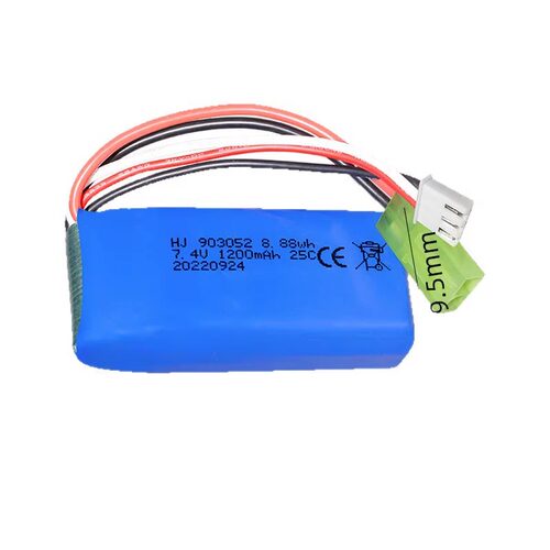 903052 7.4V 1200mAh 903462锂电池飞轮FT009遥控船快艇FX067电池