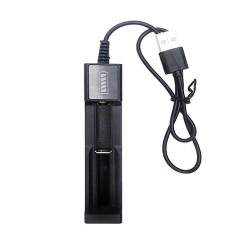 18500充电器18650 USB单槽锂电池智能4.2V手电筒矿灯单充可充电