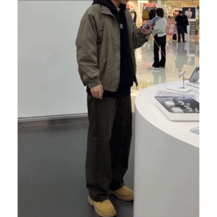 春秋新款美式复古潮流宽松冲锋衣休闲户外百搭外套基础款夹克男