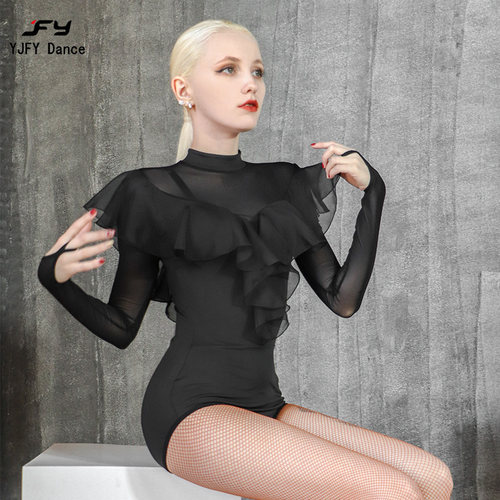 又见梵羽飞边连体衣t061国标舞