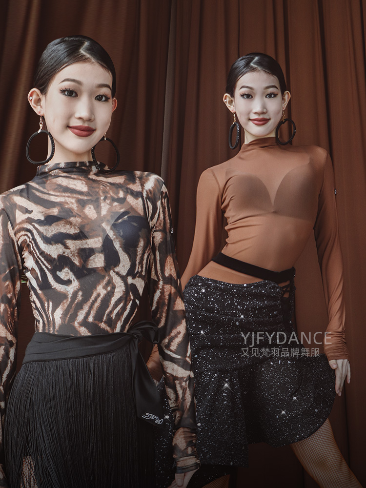 又见梵羽舞蹈服套装透视连体衣