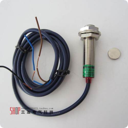 霍尔接近开关H12N1-N三线NPN常开带磁铁传感器HA124NA浙江飞凌24v