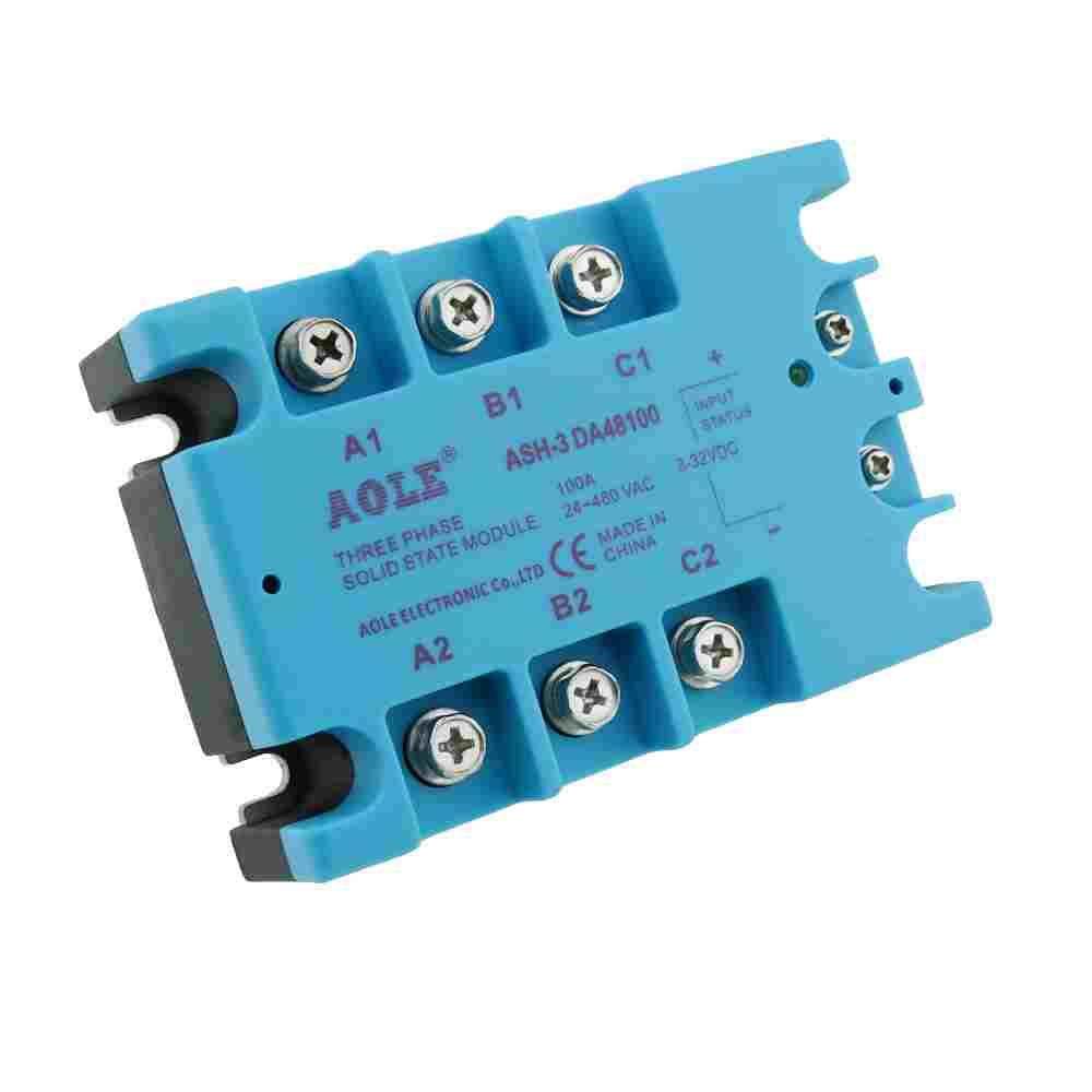 厂家供应AOLE三相固态继电器 TSR-100DA-H直流控交流ASH-3DA48100