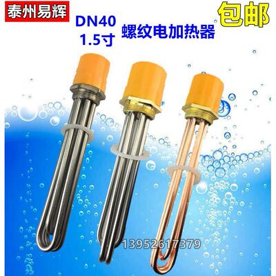 一寸半47铜头头工程水箱大功率加热棒/加热管/DN40电热管6 9 12KW