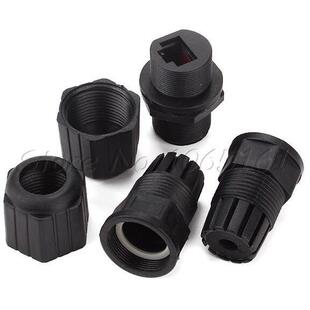 细牙20网络网线信号面板对接防水连接器 RJ45以太网转接航空插头