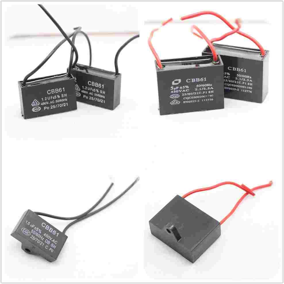 利涛丨CBB61 6.5UF 450V 启动电容 风扇吊扇风机电容 带引线10CM
