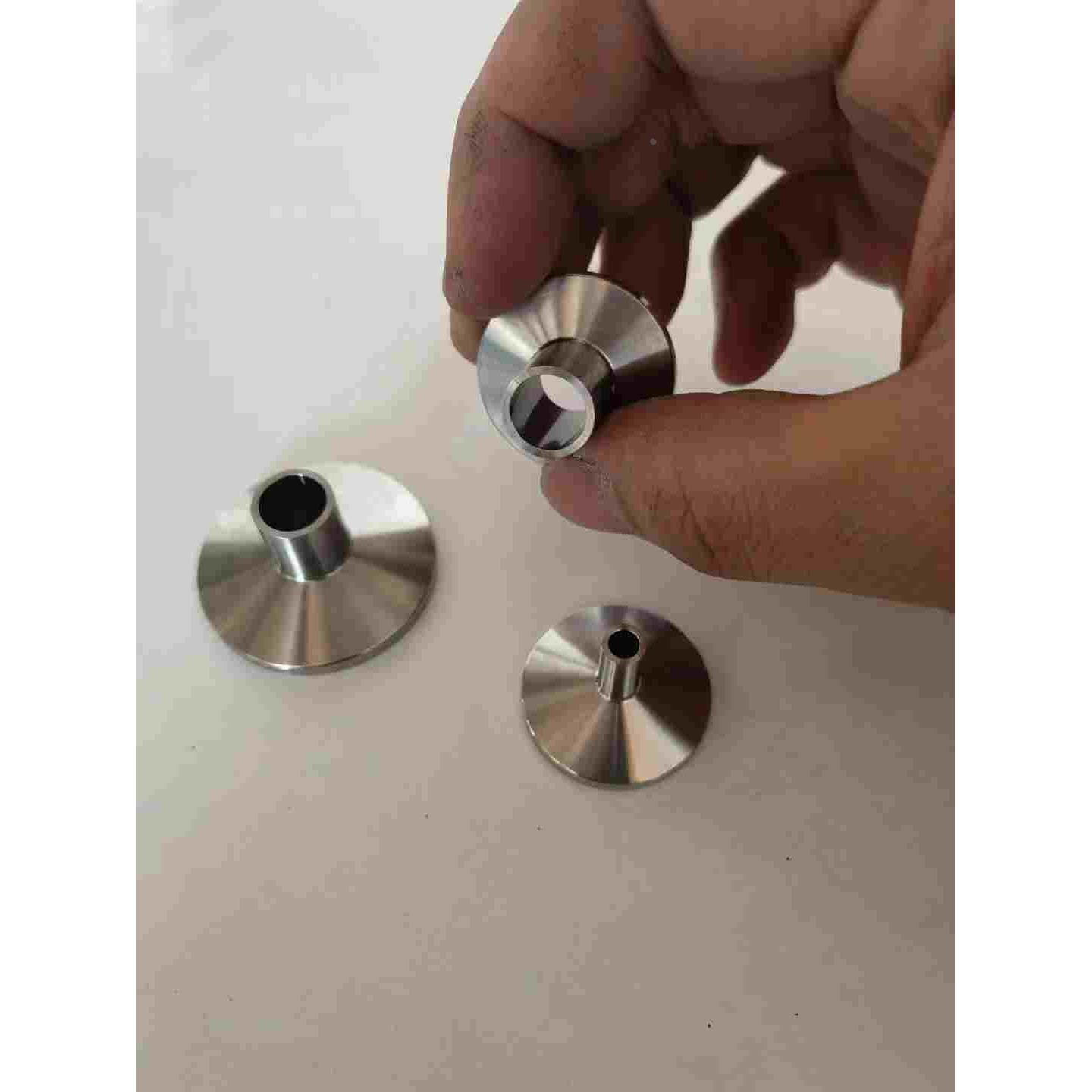 不锈钢316L真空快装焊接片KF16-KF25焊接1/4-1/2一体微焊VCR变径